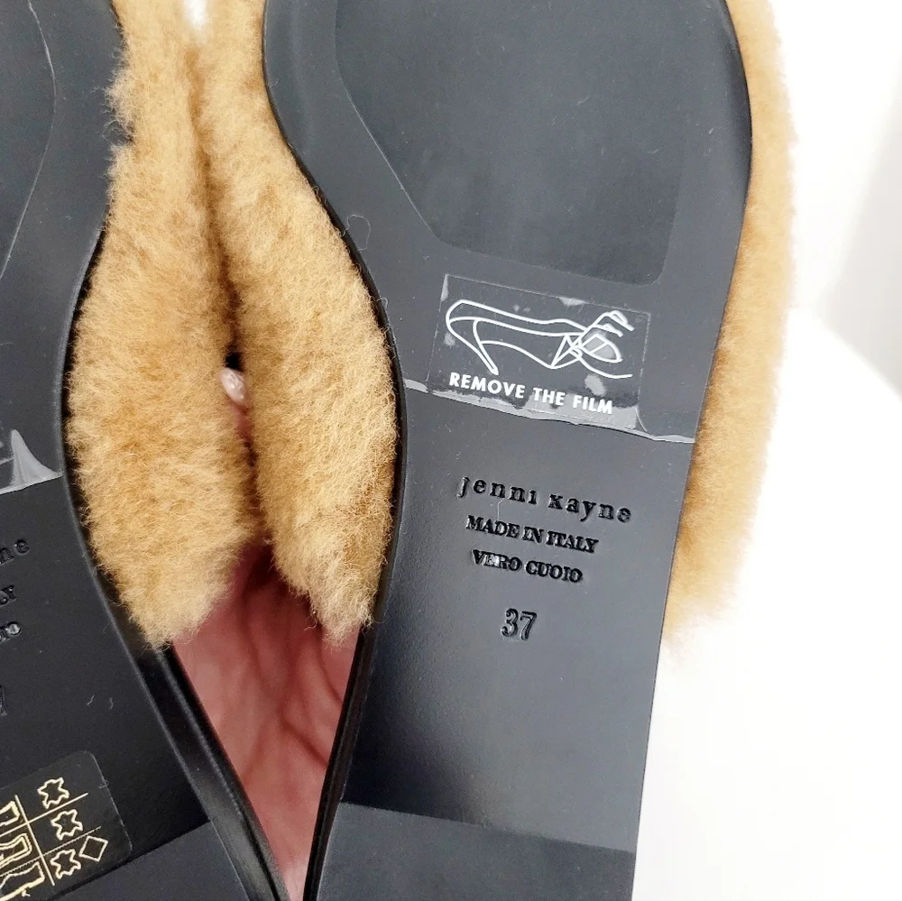 Jenni Kayne shearling mules in natural NWOB - Picture 10 of 12